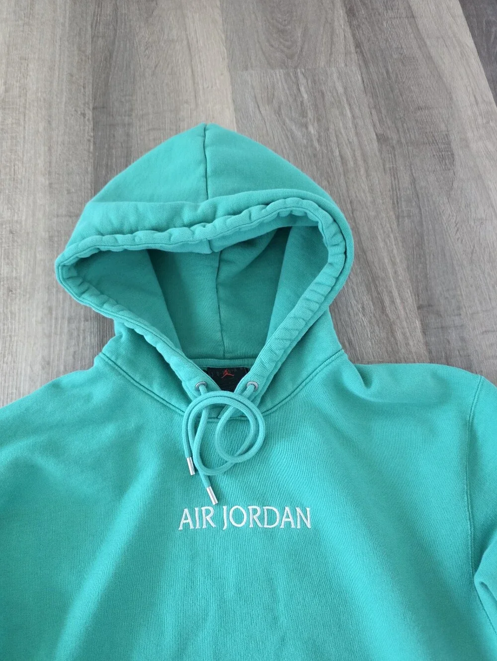Air Jordan Men's Teal Hoodie Sweatshirt Size L